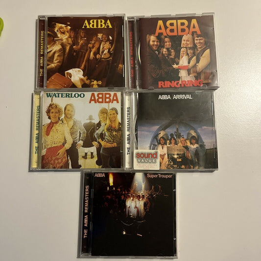 5x ABBA CD Albums: ABBA / Ring Ring / Waterloo / Arrival / Super Trouper