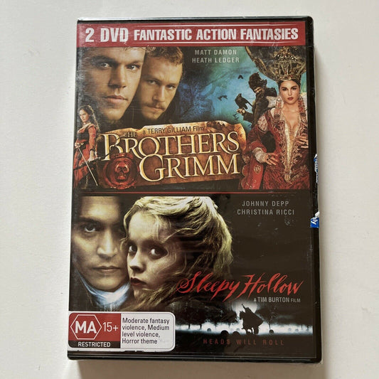 *New Sealed* The Brothers Grimm  / Sleepy Hollow (DVD, 2007, 2-Disc) Region 4