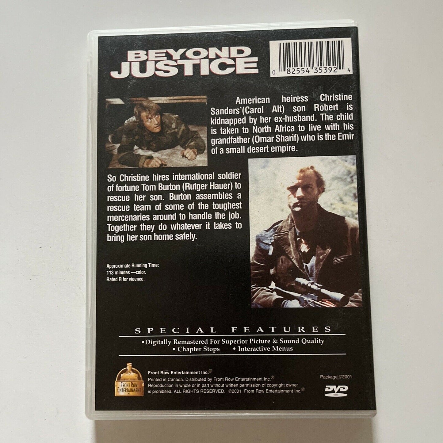 Beyond Justice (DVD, 1991) Rutger Hauer. All Regions