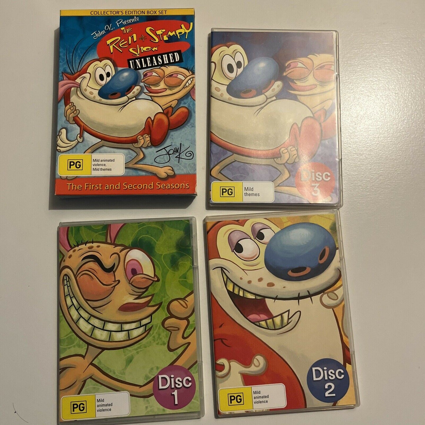 The Ren & Stimpy Show Unleashed: Season 1-2 (DVD, 1993, 3-Disc) Region 4