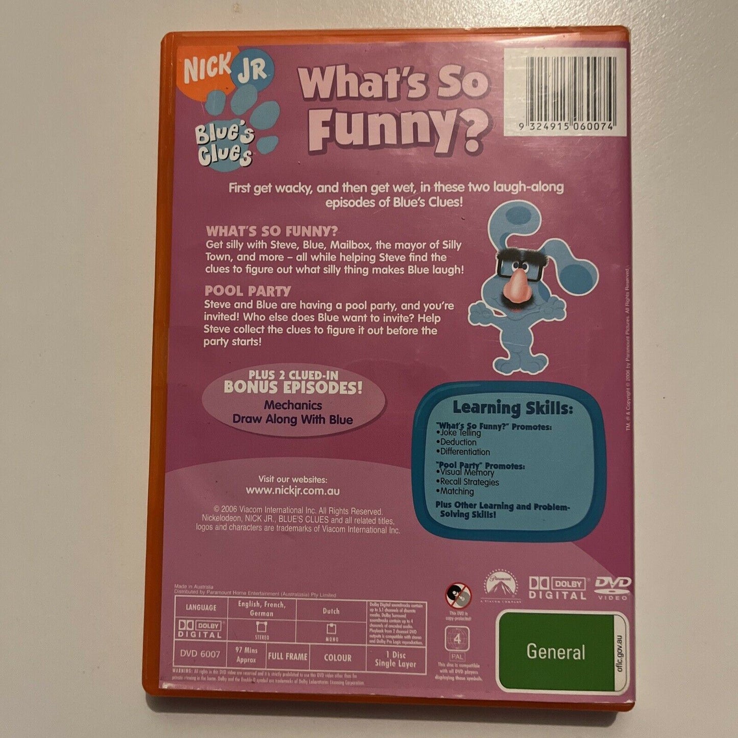 Blue's Clues - What's So Funny? (DVD, 2006) Region 4