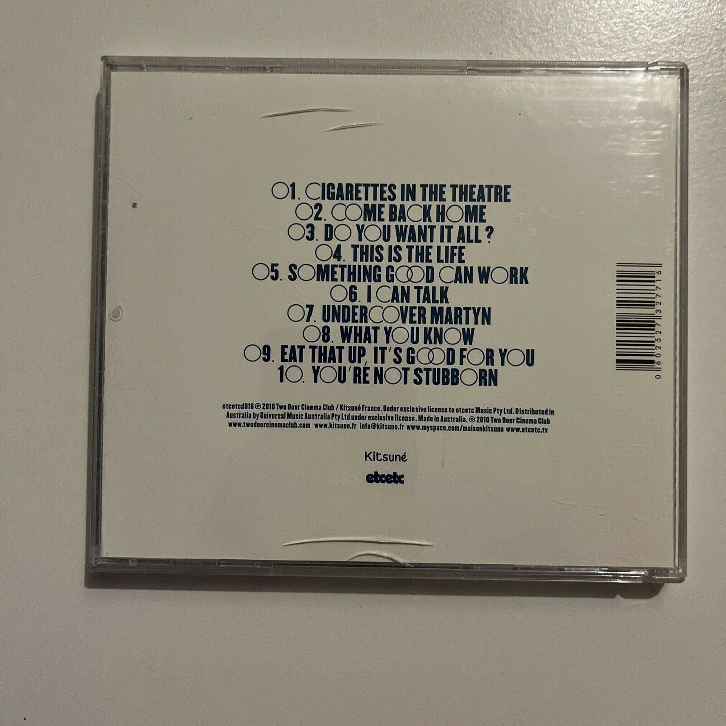 Tourist History - Two Door Cinema Club (CD, 2010)