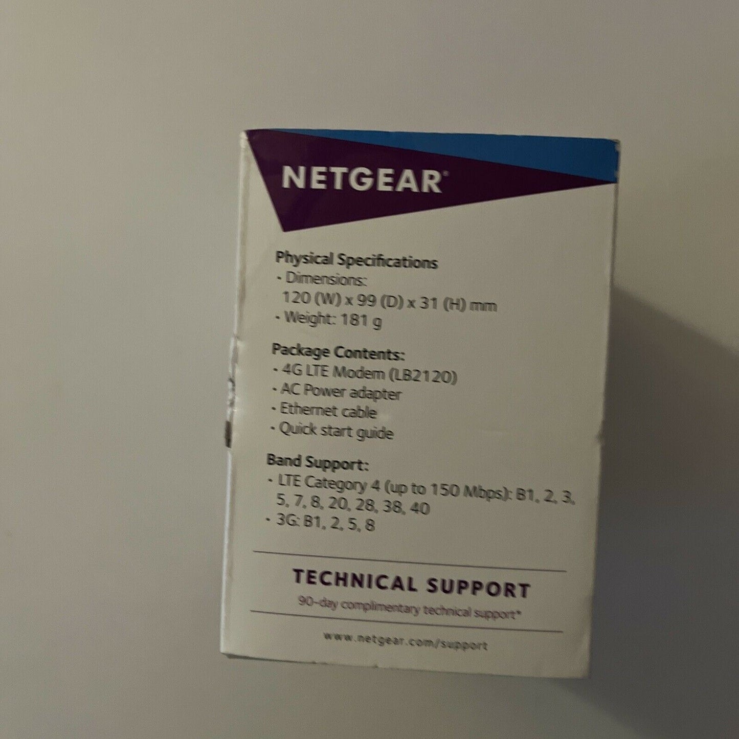 NETGEAR LB2120 4G LTE Modem - Black