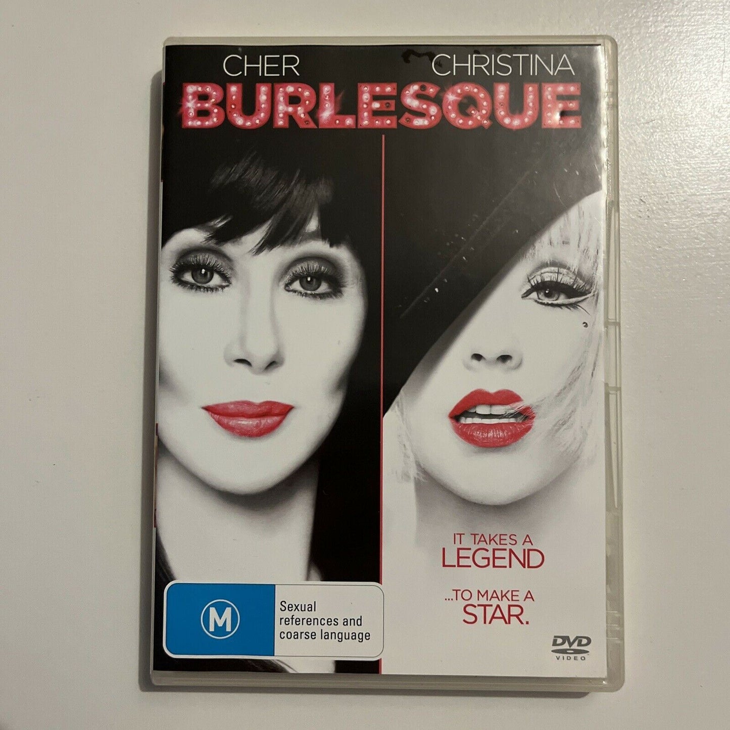 Burlesque (DVD, 2010) Cher, Stanley Tucci, Christina Aguilera. Region 4