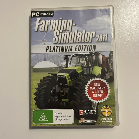 Farming Simulator 2011 Platinum Edition PC CDROM Game Win XP/Vista/7 Rated G