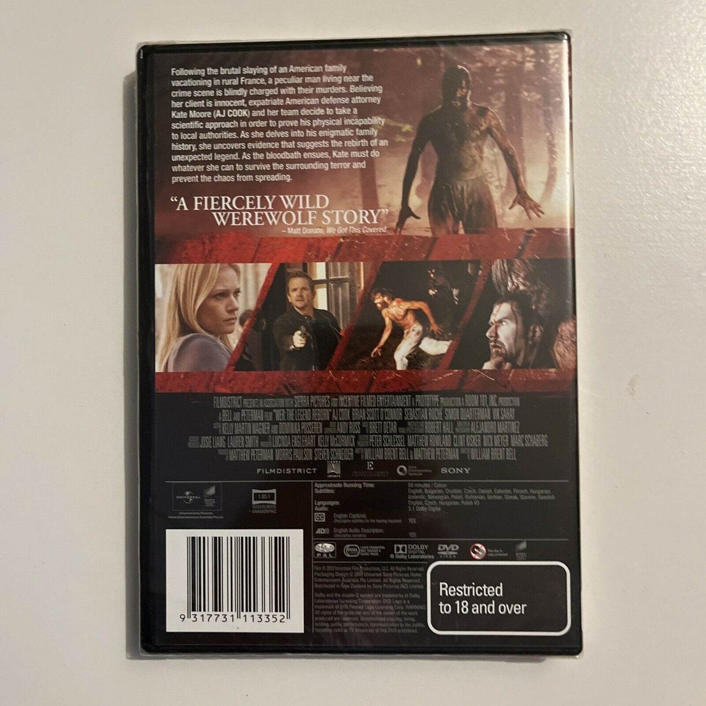 *New Sealed* Wer, The Legend Reborn (DVD, 2013) A.J. Cook Region 4&2