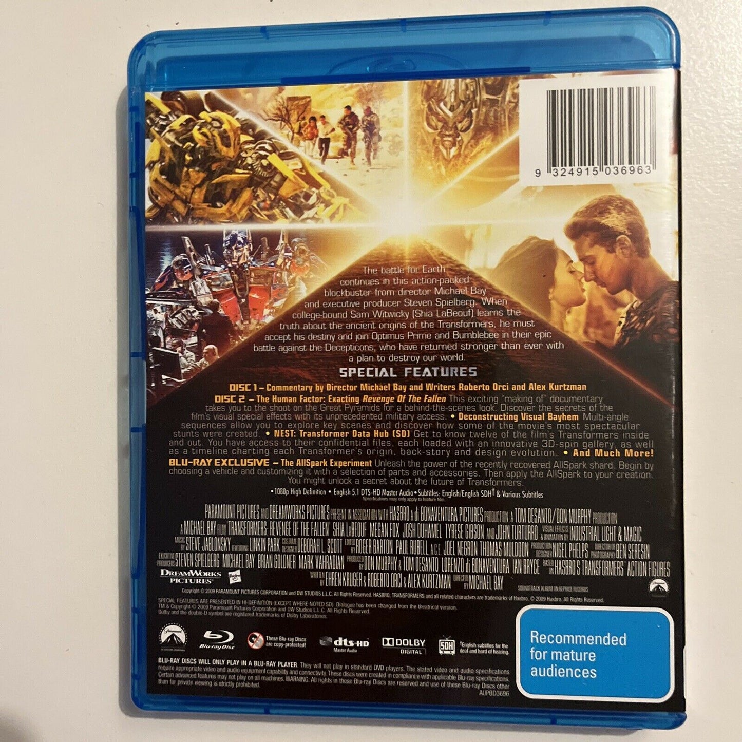 Transformers / Transformers - Revenge Of The Fallen (Blu-ray, 2009, 4-Disc Set)