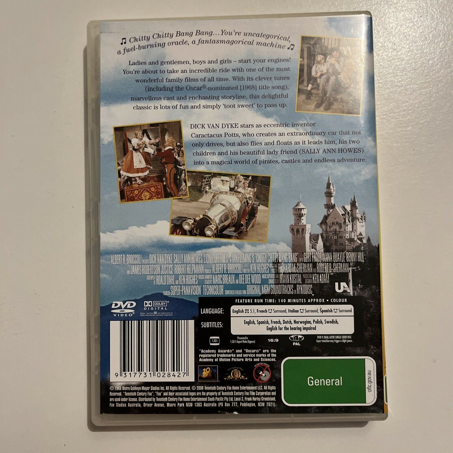 Chitty Chitty Bang Bang (DVD, 1968) Dick Van Dyke. Region 4