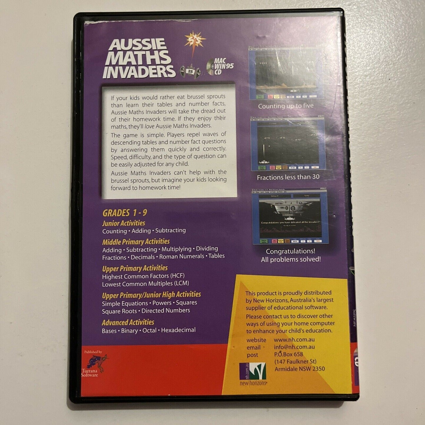 Aussie Maths Invaders: Grades 1-9 PC/Mac Win95 2000