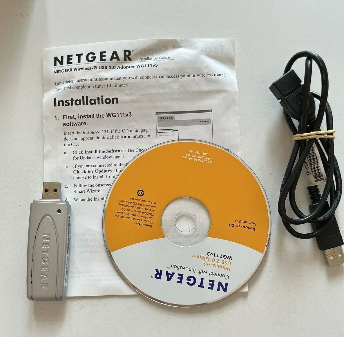 Netgear Wireless-G USB Wifi Adapter WG111v3
