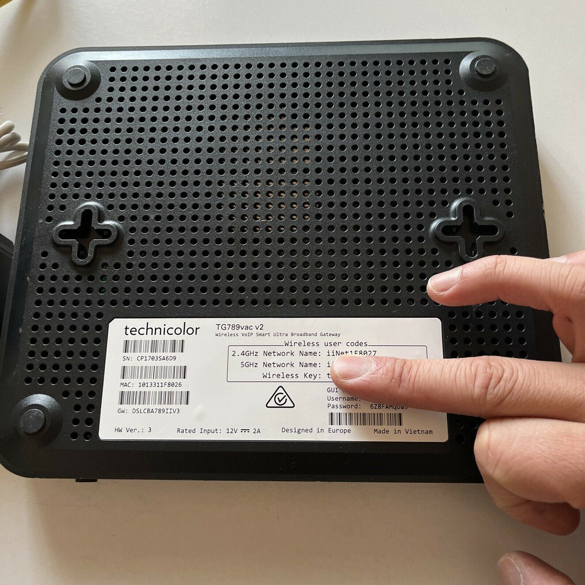 Sinet Router iiNet Technicolor TG789vac V2 Wireless VoIP Smart Ultra Broadband Gate ...