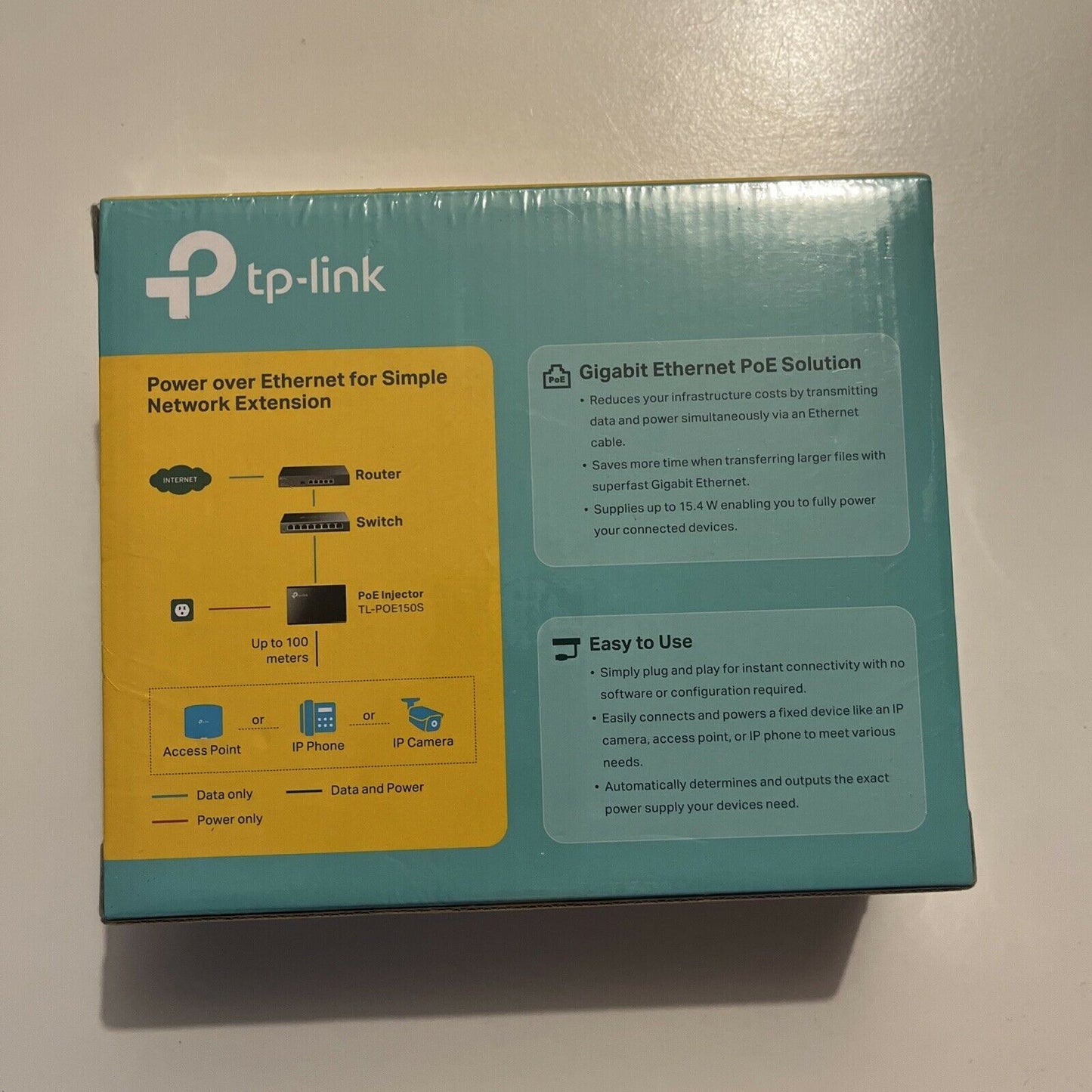*New Sealed* Tp-Link Gigabiy PoE Injector TL-POE150S