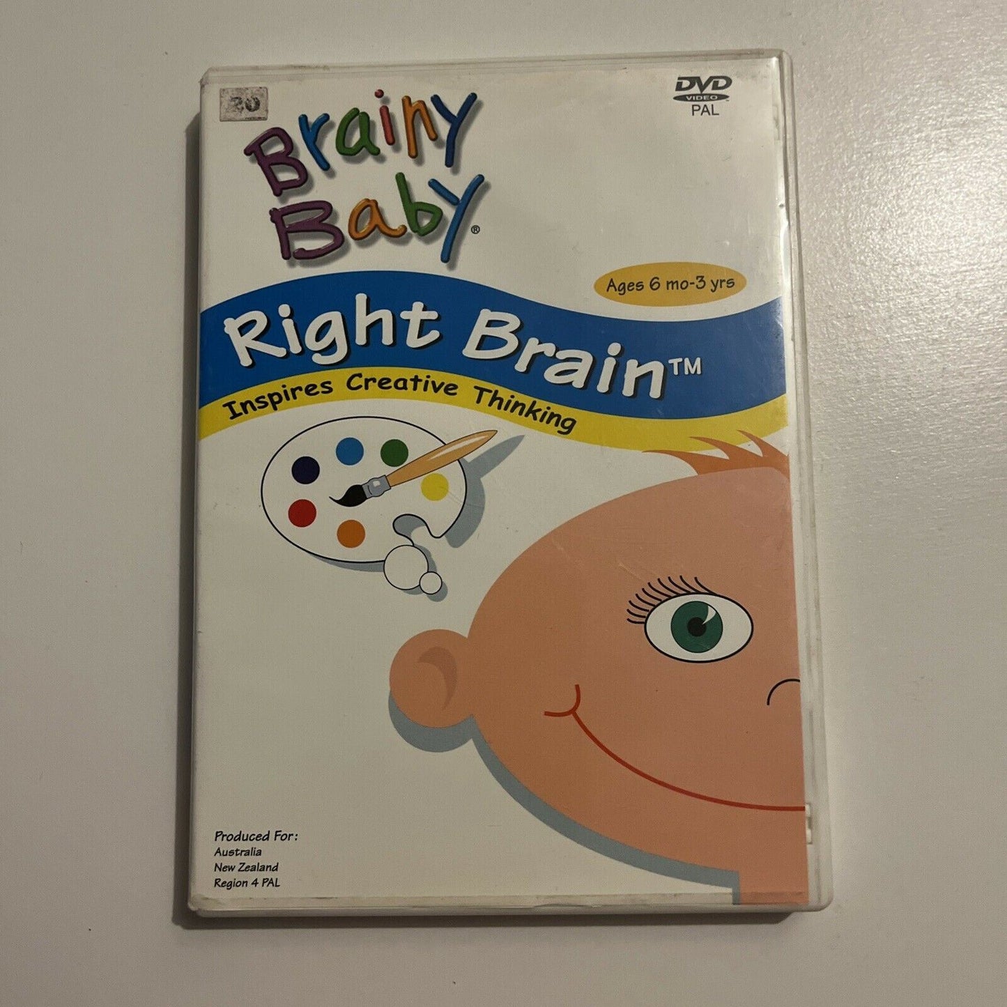 3x Brainy Baby DVDs: Right Brain / 123's / Music. Region 4