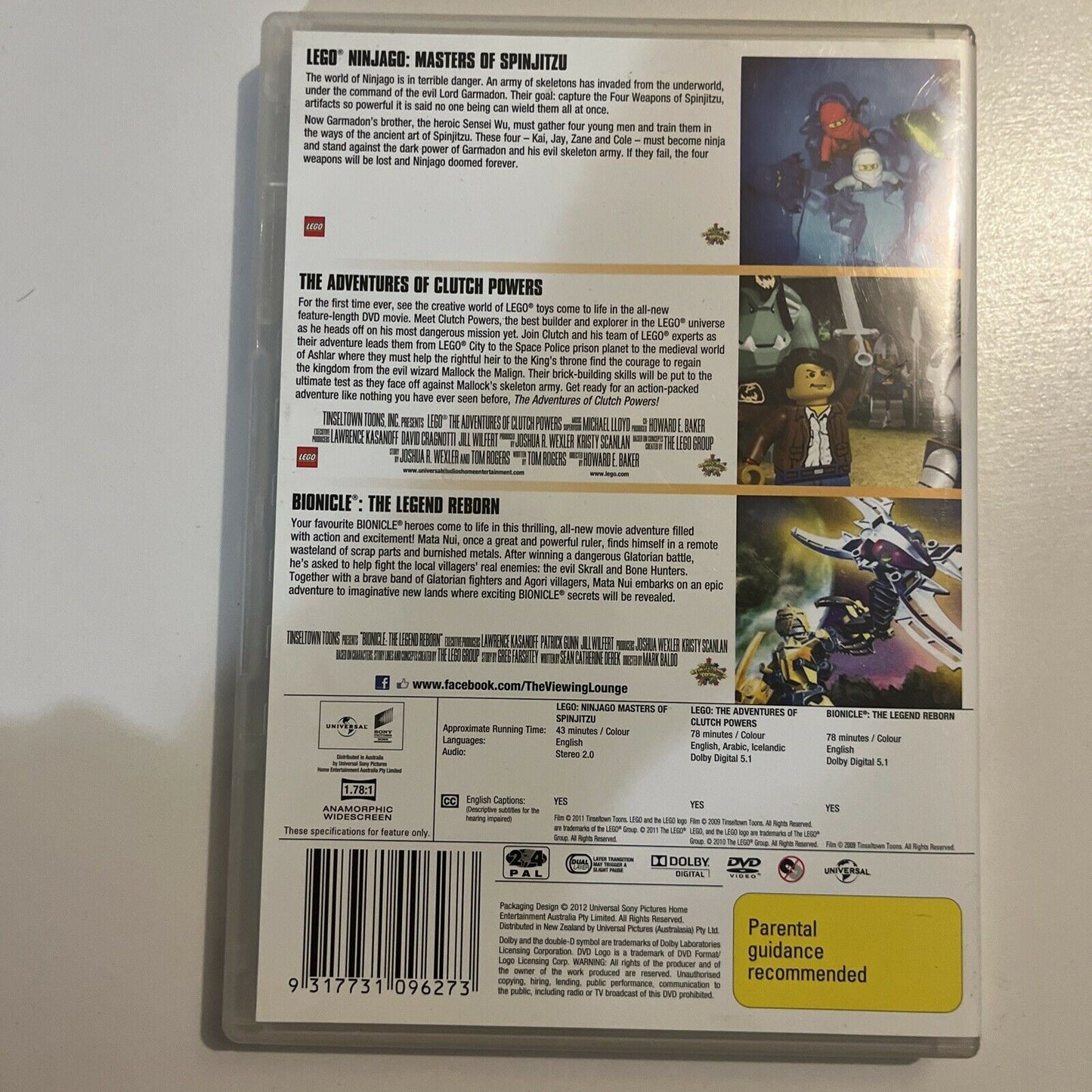 Lego: Ninjago / The Adventures Of Clutch Powers / Bionicle DVD Region 4&2