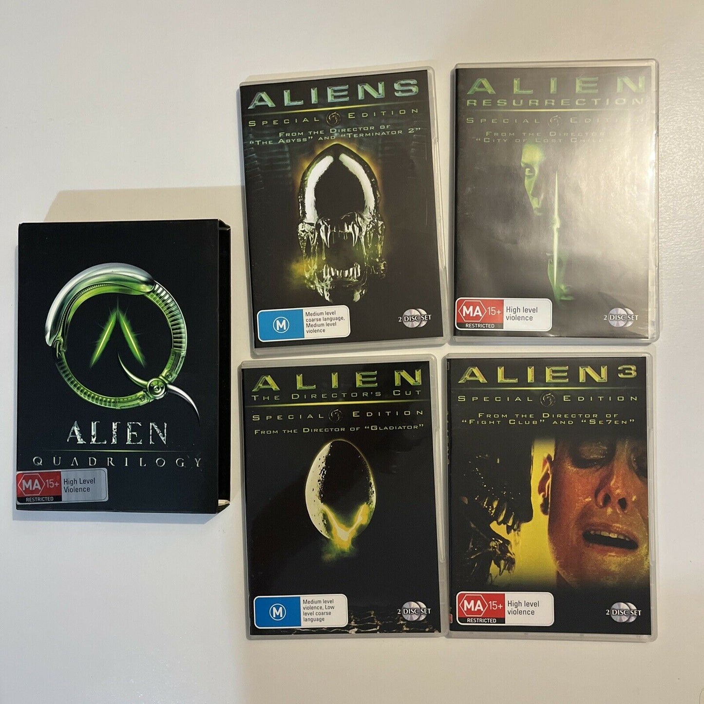 Alien Quadrilogy: Alien / Aliens / Aliens 3 / Alien Resurrection DVD Region 4