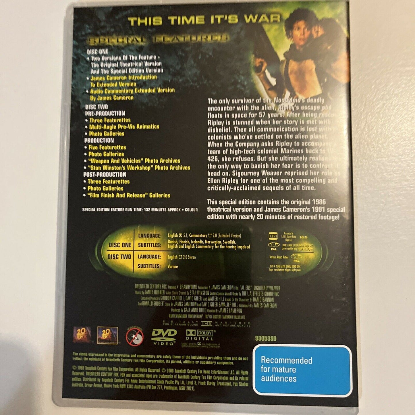 Alien Quadrilogy: Alien / Aliens / Aliens 3 / Alien Resurrection DVD Region 4