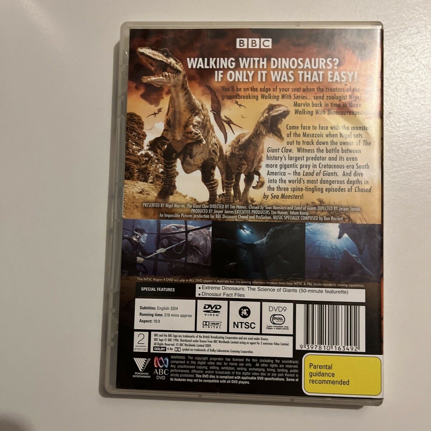 Chased By Dinosaurs (DVD, 2009) Nigel Marvin. BBC Region 4