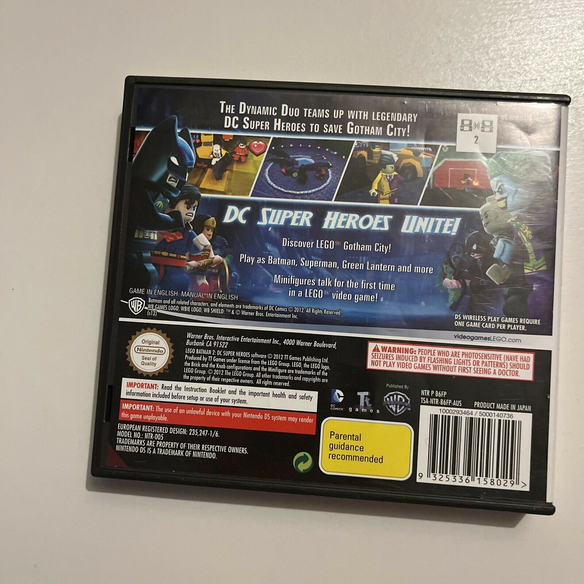 Batman 2ds LEGO Batman 2: DC Super Heroes for Nintendo DS/2DS/3DS with Manual ...