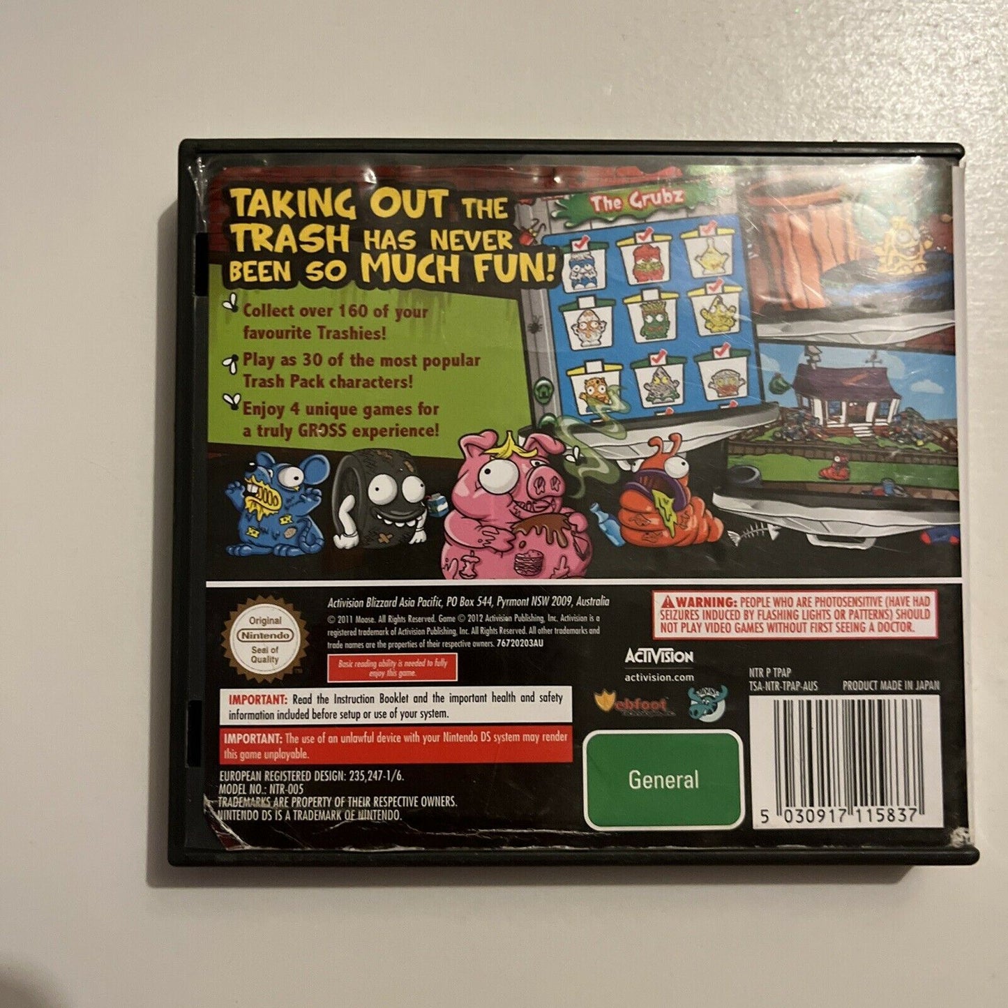 The Trash Pack - The Gross Gang In Your Garbage - Nintendo DS Manual