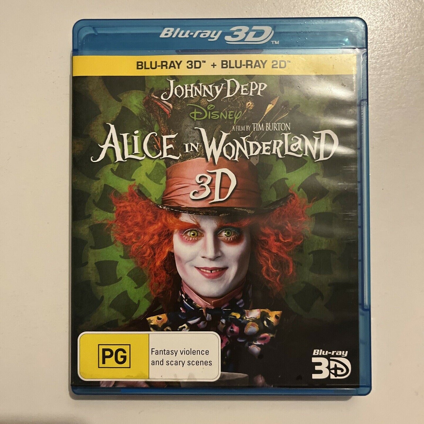Alice In Wonderland 3D (Blu-ray 3D, 2011, 2-Disc Set) All Regions