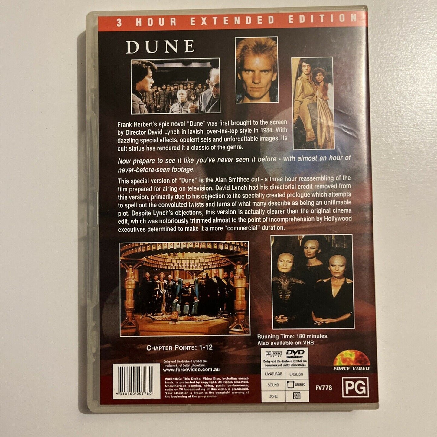 Dune - 3 Hour Extended Edition (DVD, 1984) Region 4