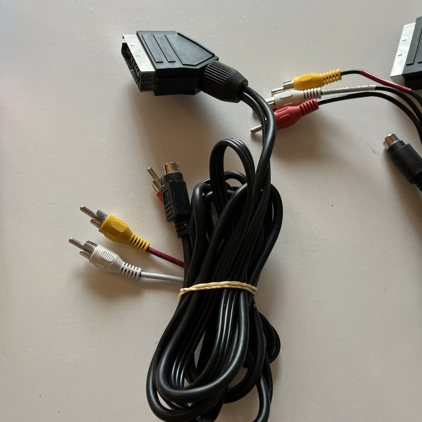 2x SCART to SVHS S-Video & 2RCA Stereo Audio AV Cable 1.5m