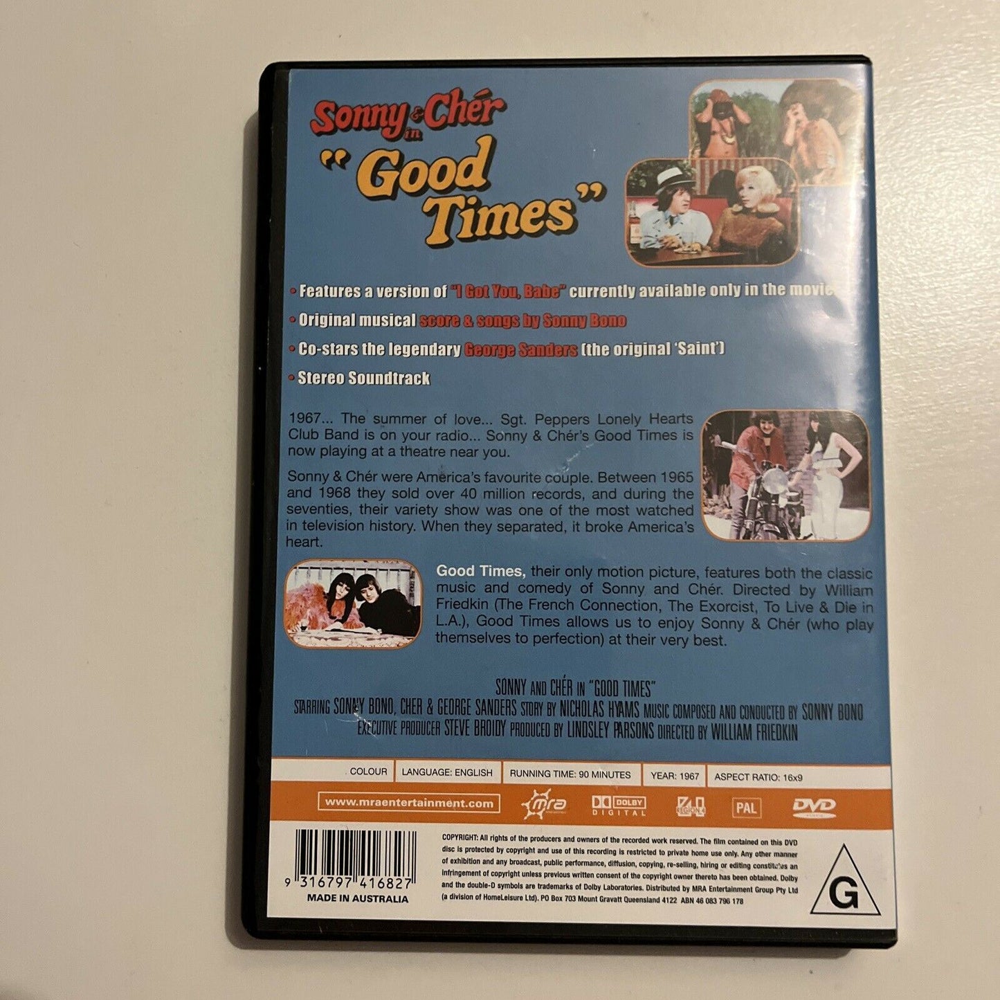 Sonny & Cher: Good Times (DVD, 1967) Sonny Bono Region4