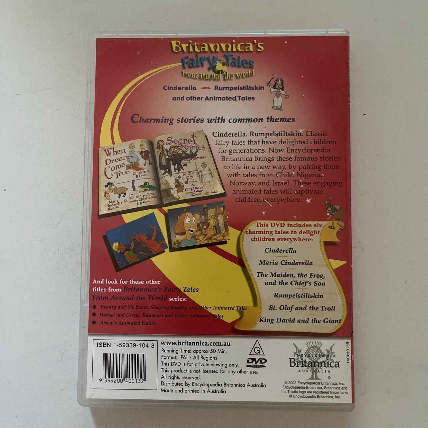 Britannica's Fairy Tales: Cinderella / Rumpelstiltskin (DVD, 2004) All Regions