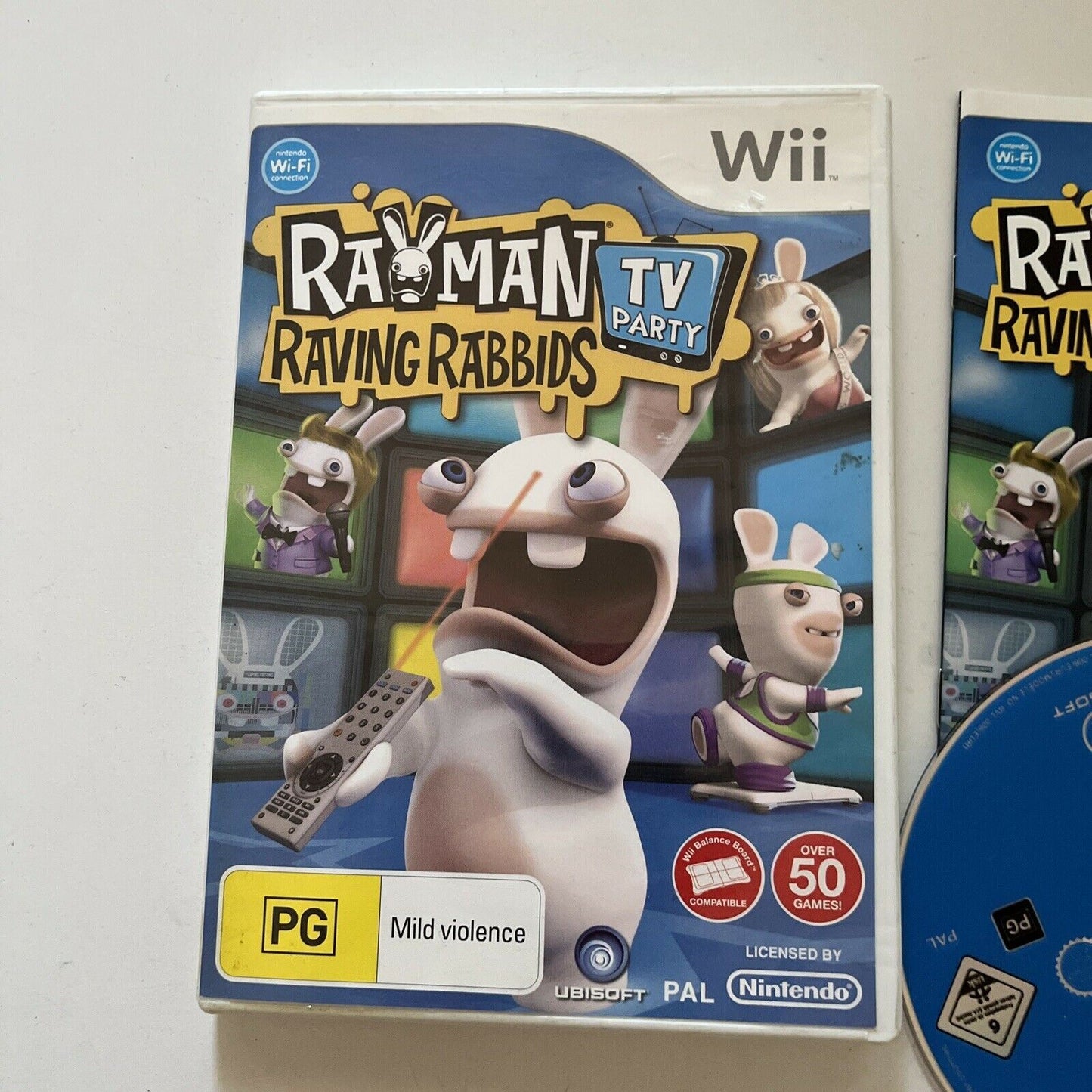 Rayman Raving Rabbids TV Party - Nintendo Wii PAL Wii U Compatible With Manual