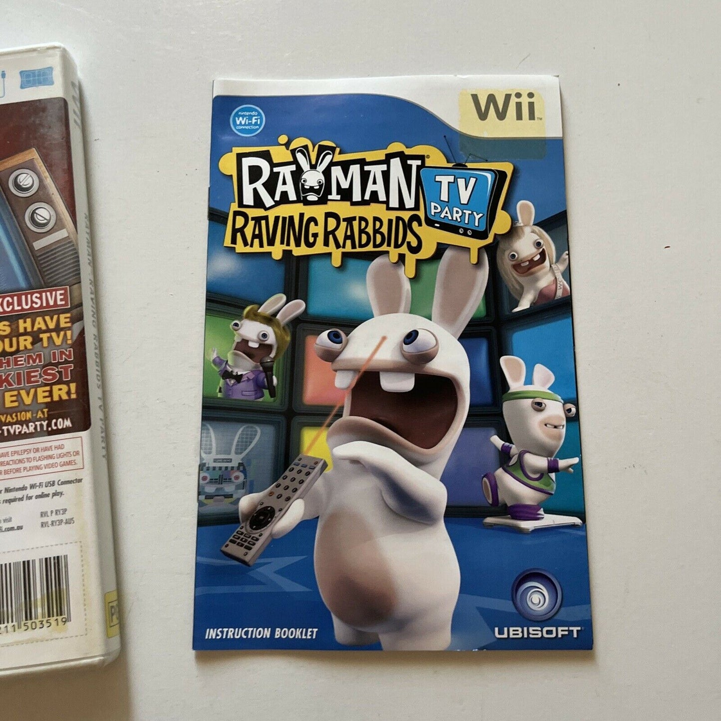 Rayman Raving Rabbids TV Party - Nintendo Wii PAL Wii U Compatible With Manual