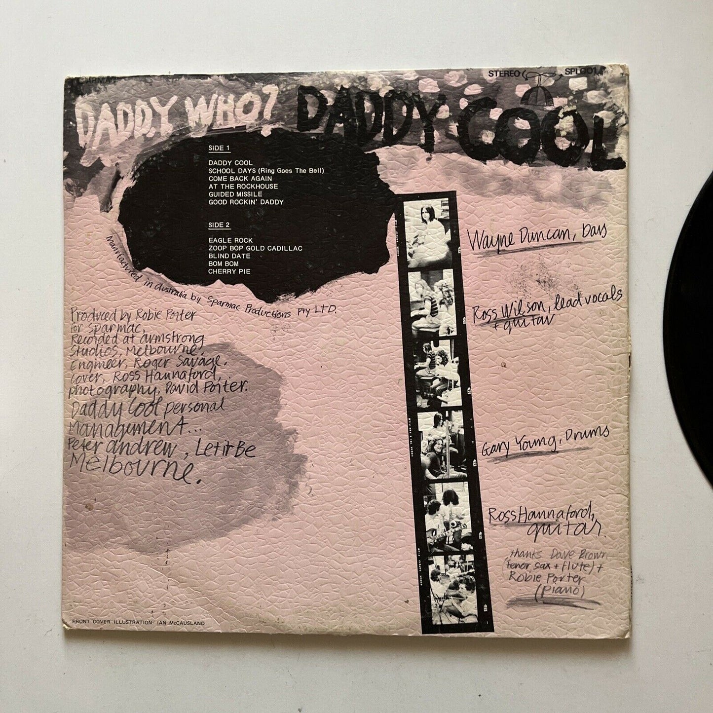 Daddy Cool – Daddy Who? 1971 Original Vinyl Record Sparmac Productions Aust