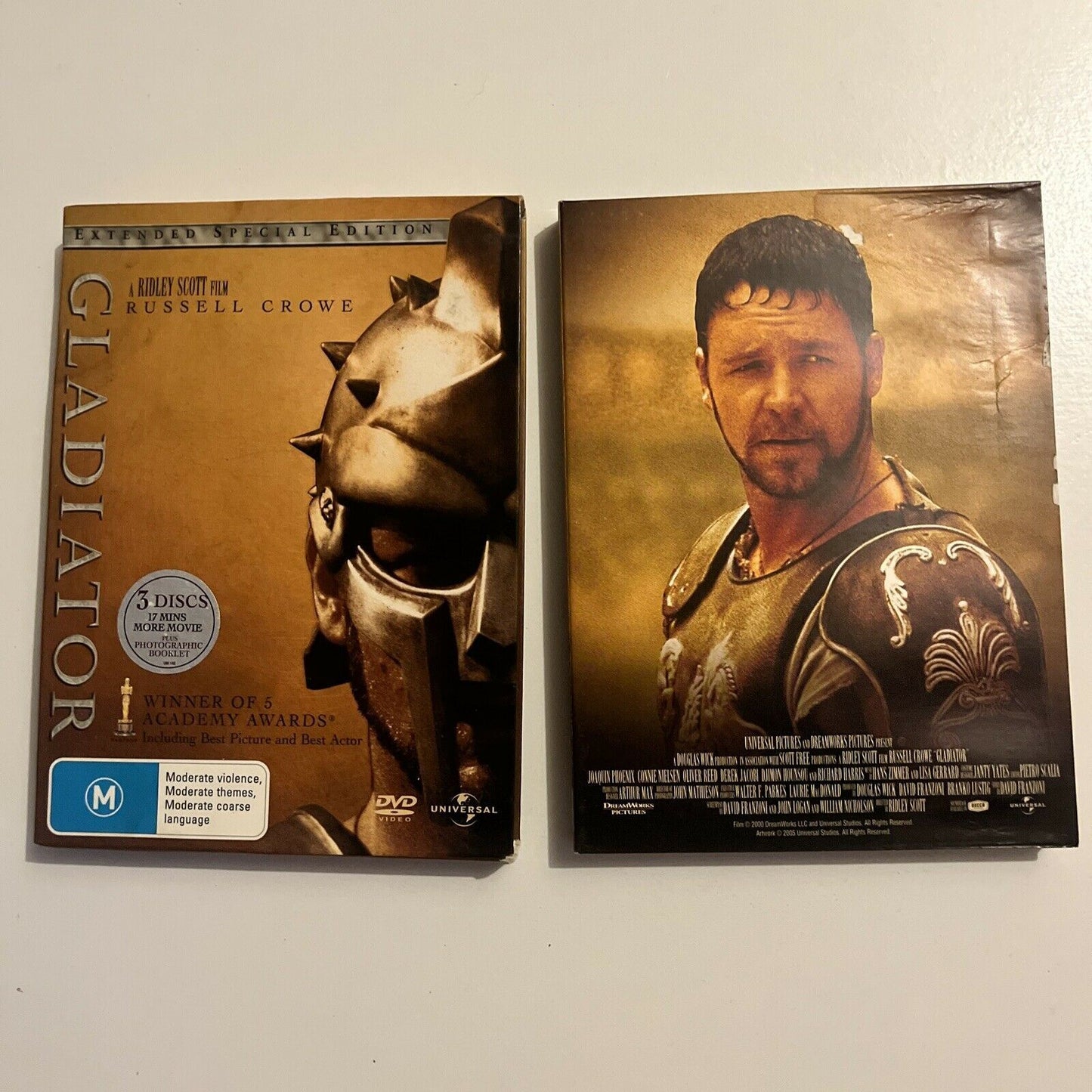 Gladiator - Extended Special Edition (DVD, 2000, 3-Disc) Region 4&2