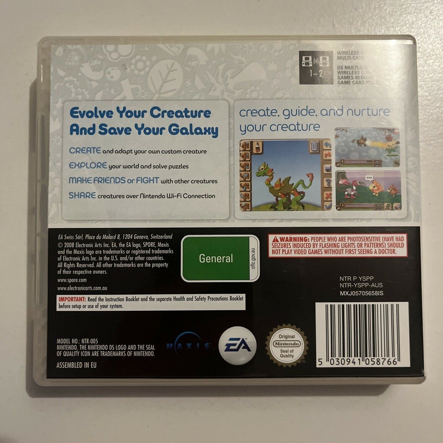 Spore Creatures Nintendo DS 2DS 3DS Game