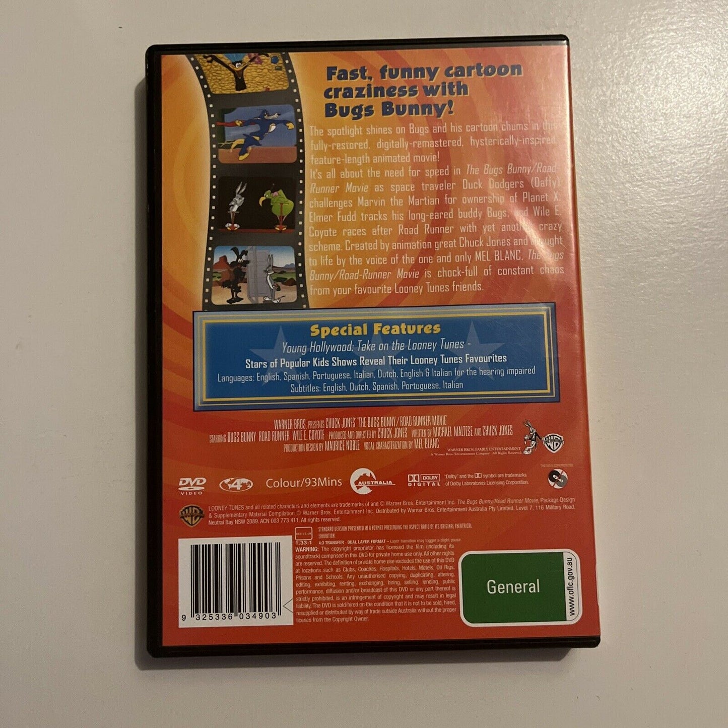 The Bugs Bunny Road Runner Movie (DVD, 1979) Mel Blanc Region 4