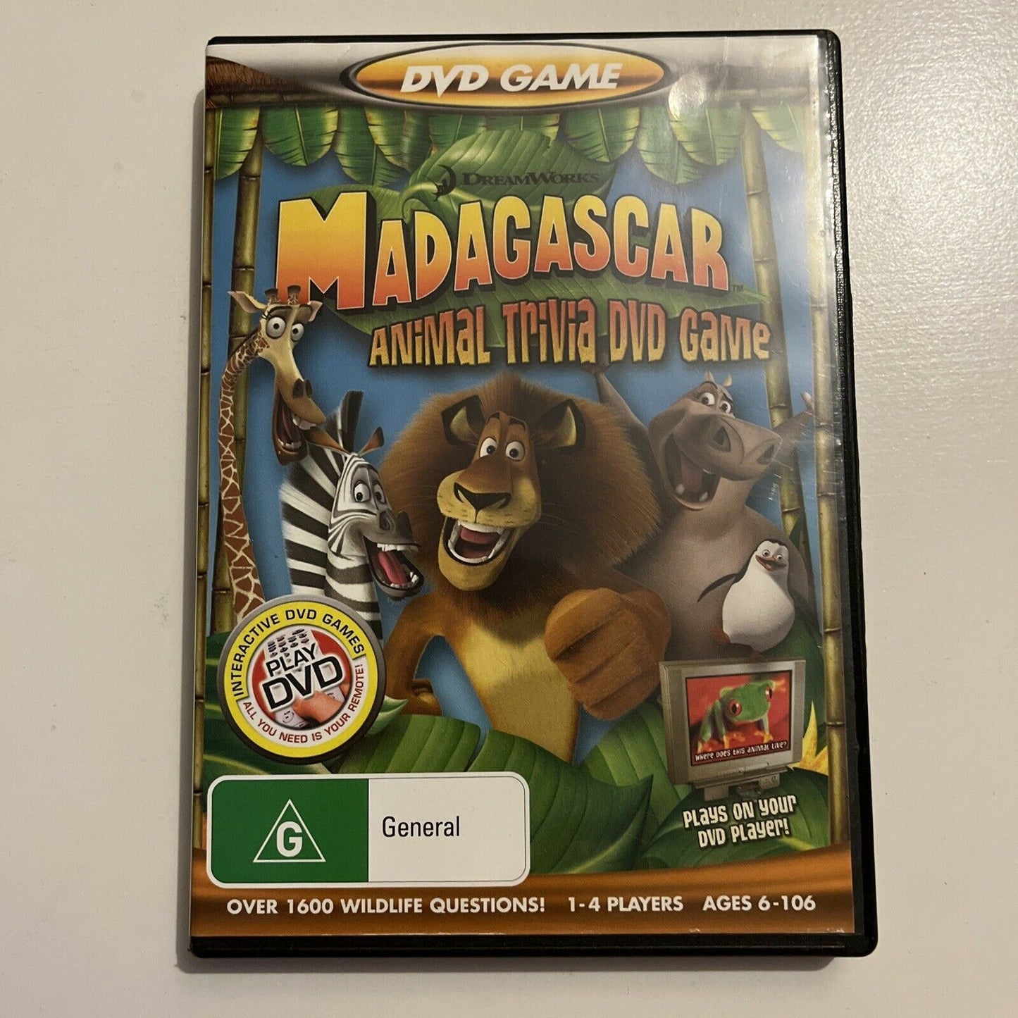 Madagascar - Animal Trivia DVD Game - 1-4 Players - Family DVD Game