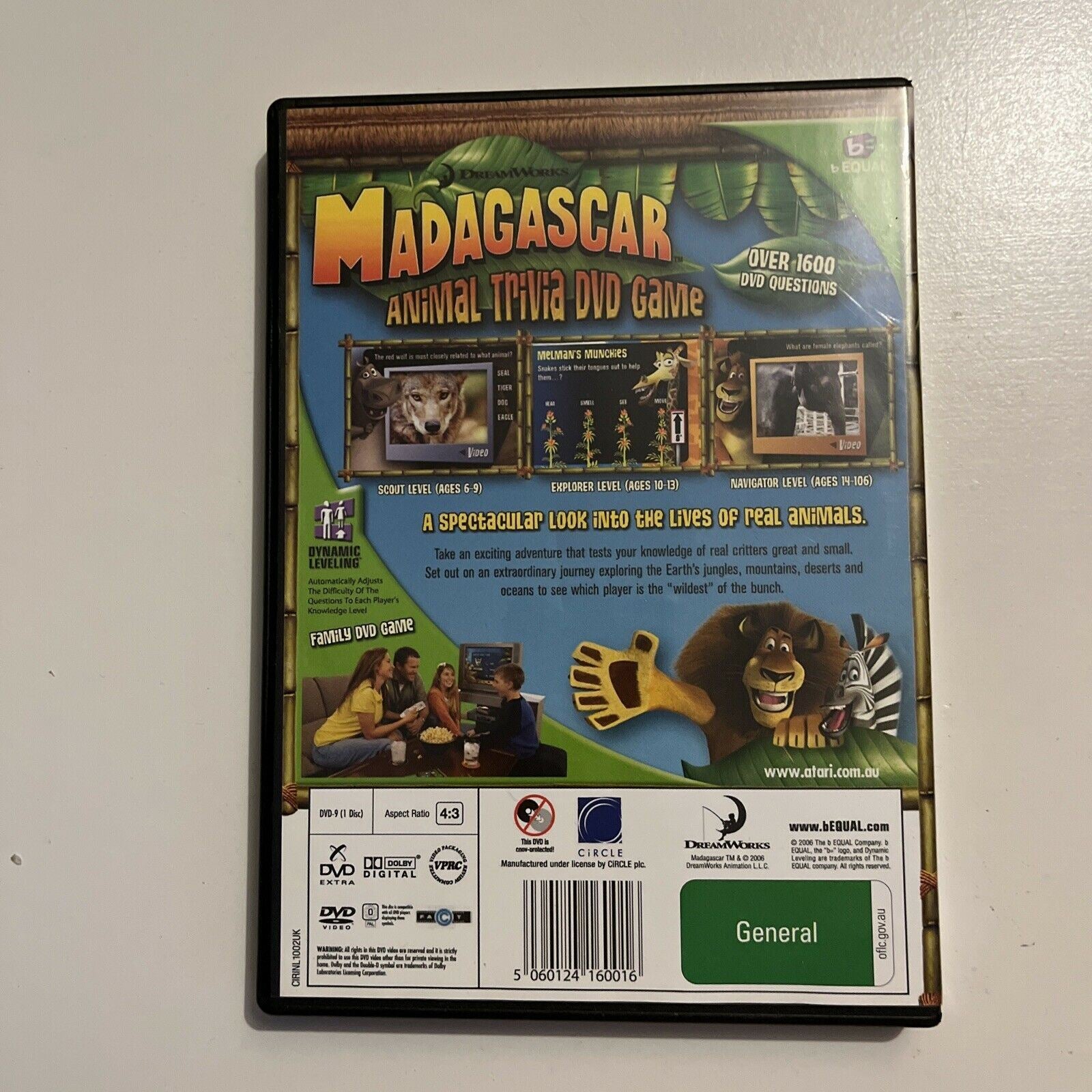 Madagascar Animal Trivia DVD Game NEW