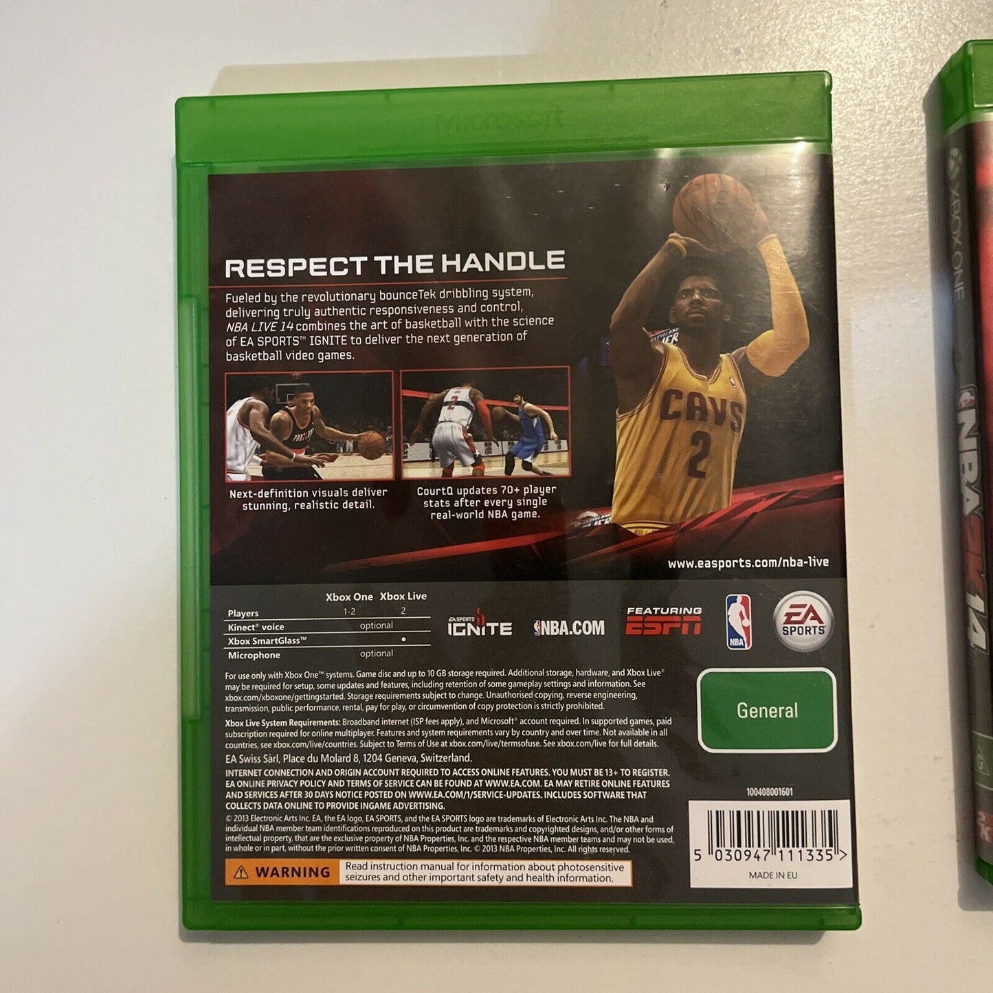 NBA 2K14 & NBA Live 14 Microsoft XBOX ONE Lebron James & Kyrie Irving