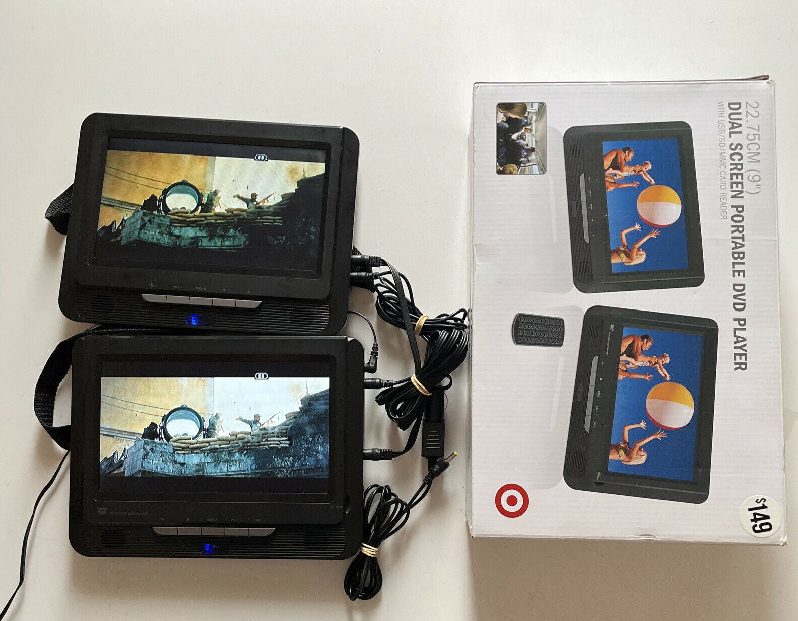 Target Dual Screen Portable DVD Player 22.75cm 9