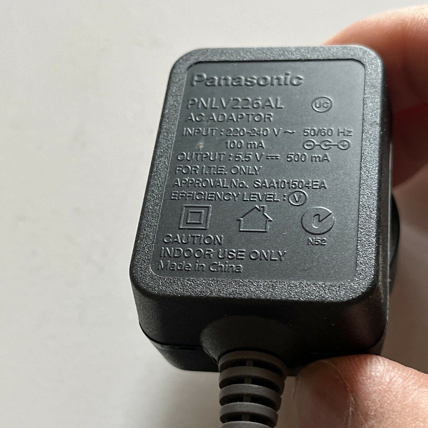Genuine Panasonic PNLV226AL AC Adapter 5.5V 500mA For Home Phone