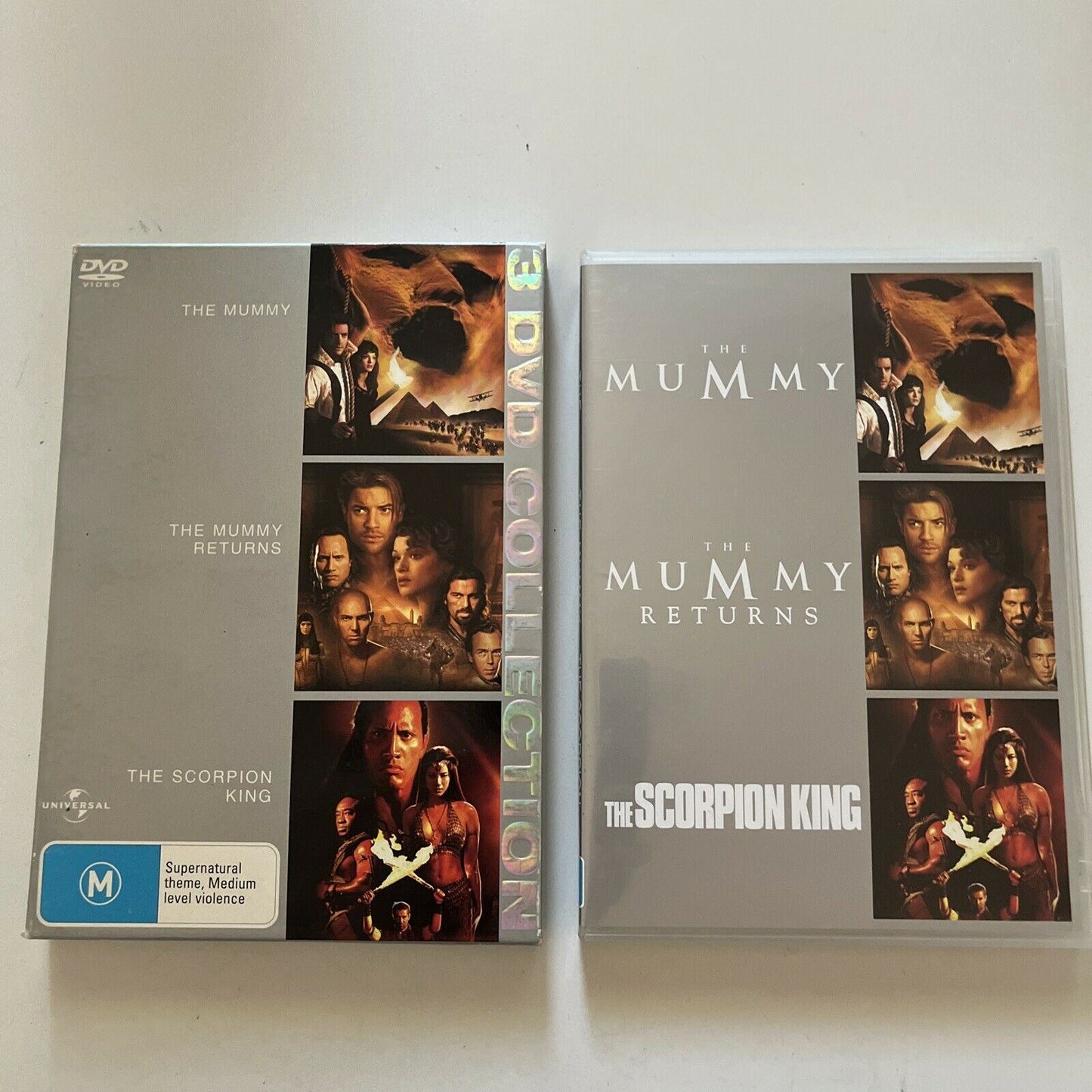 The Mummy / The Mummy Returns / The Scorpion King (DVD, 2002, 3-Disc) Region 4