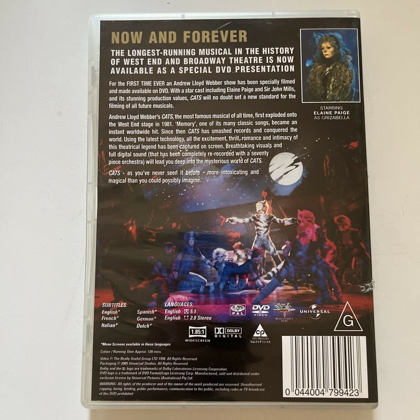 Andrew Lloyd Webber: Cats (DVD, 1998) Region 4&2