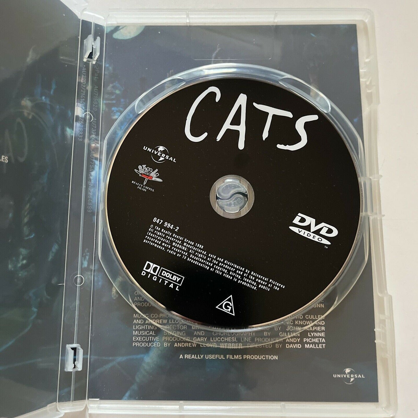 Andrew Lloyd Webber: Cats (DVD, 1998) Region 4&2