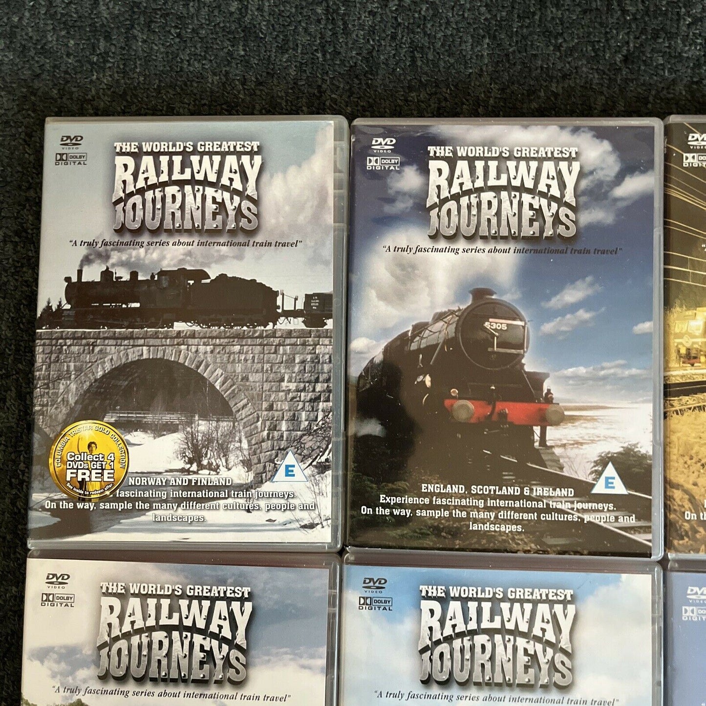 11x The World's Greatest Railway Journeys DVDs All Regions Finland, England....