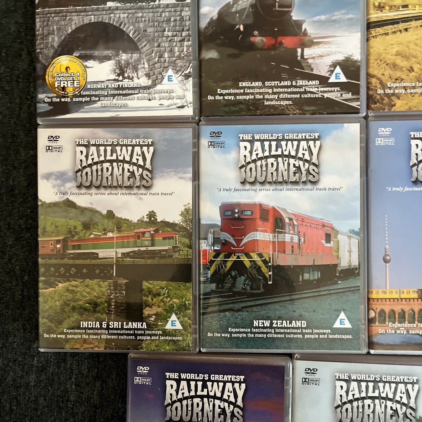 11x The World's Greatest Railway Journeys DVDs All Regions Finland, England....