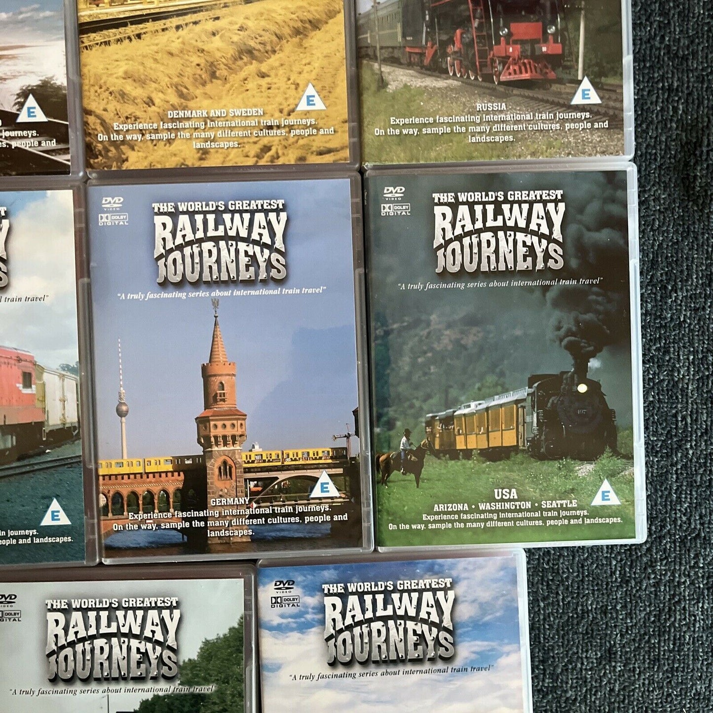 11x The World's Greatest Railway Journeys DVDs All Regions Finland, England....