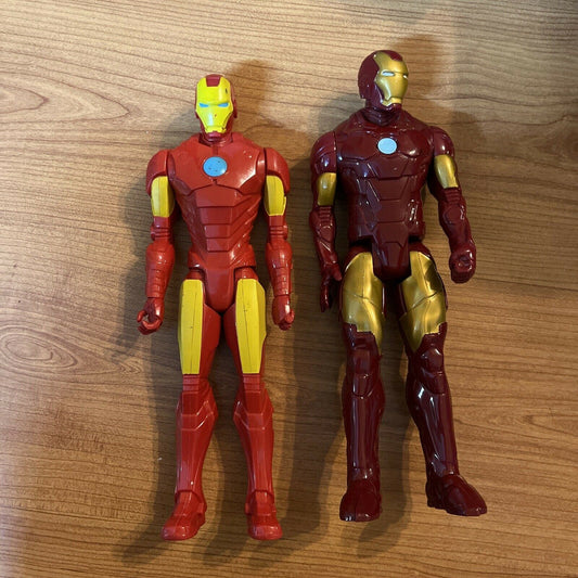 2x Iron Man 11" Action Figure Hasbro Marvel 2013 & 2014
