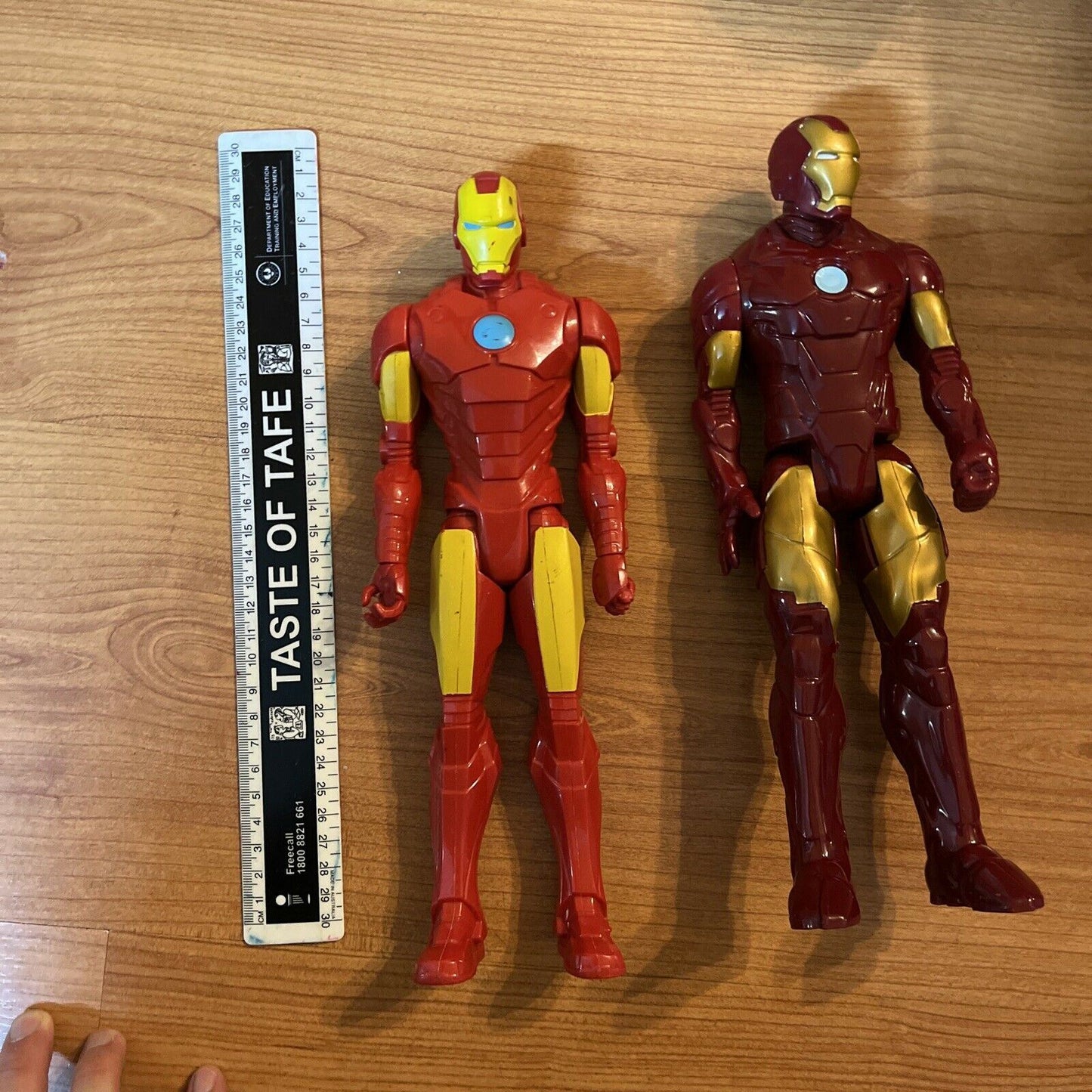 2x Iron Man 11" Action Figure Hasbro Marvel 2013 & 2014