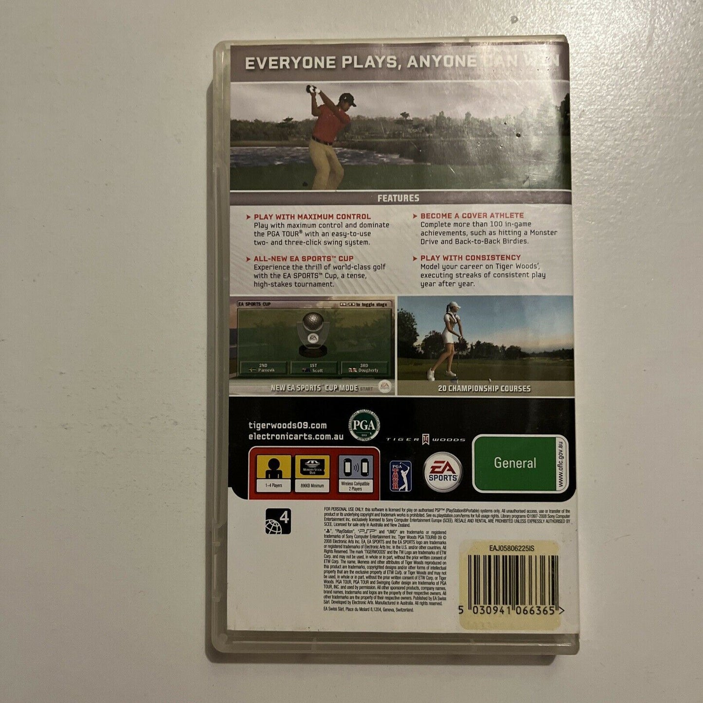 Tiger Woods PGA Tour 09 for Sony PSP