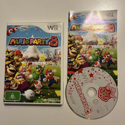 Mario Party 8 (Nintendo Wii, 2007) With Manual PAL