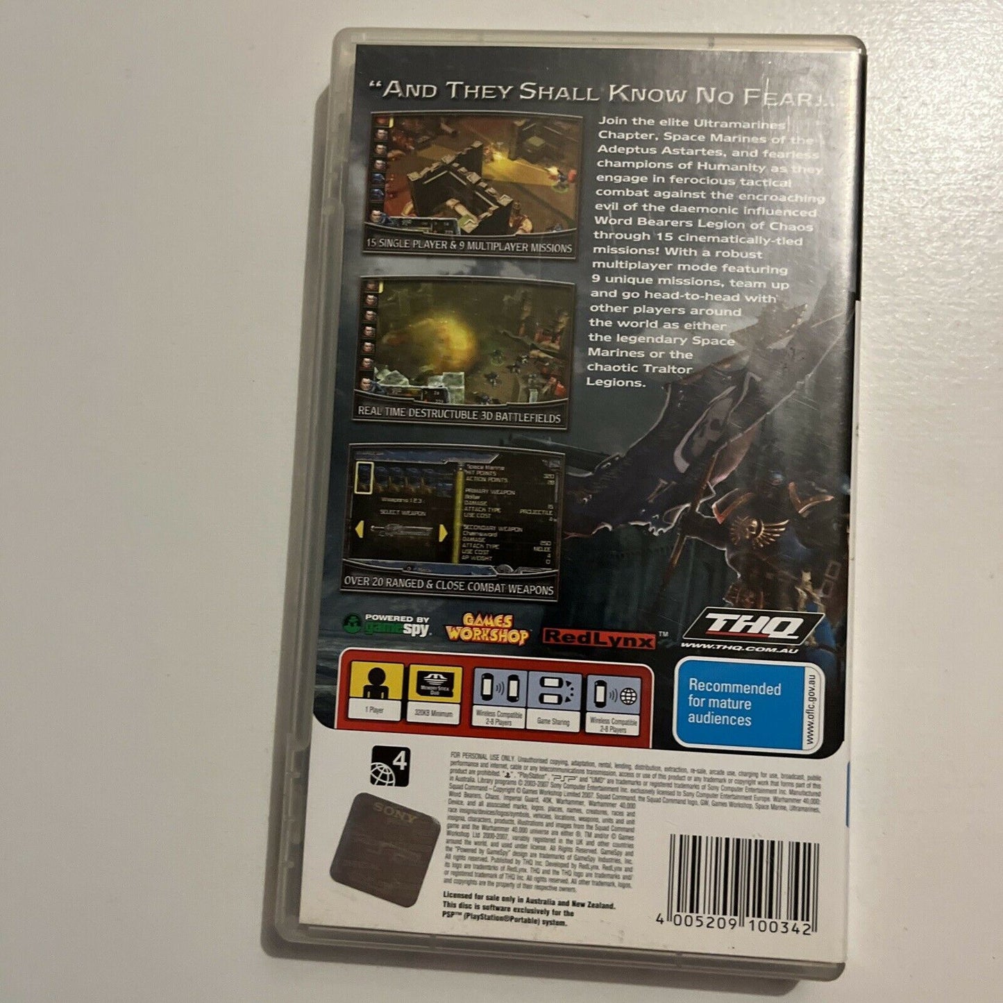 Warhammer 40,000: Squad Command - Sony PSP With Manual